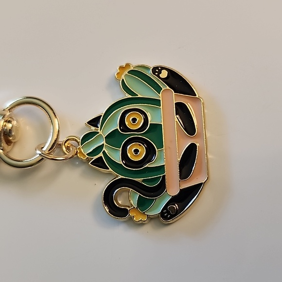 Mischievous CAT ZIPPER Pull purse charm Charm bracelet Lobster claw clip - Picture 4 of 4